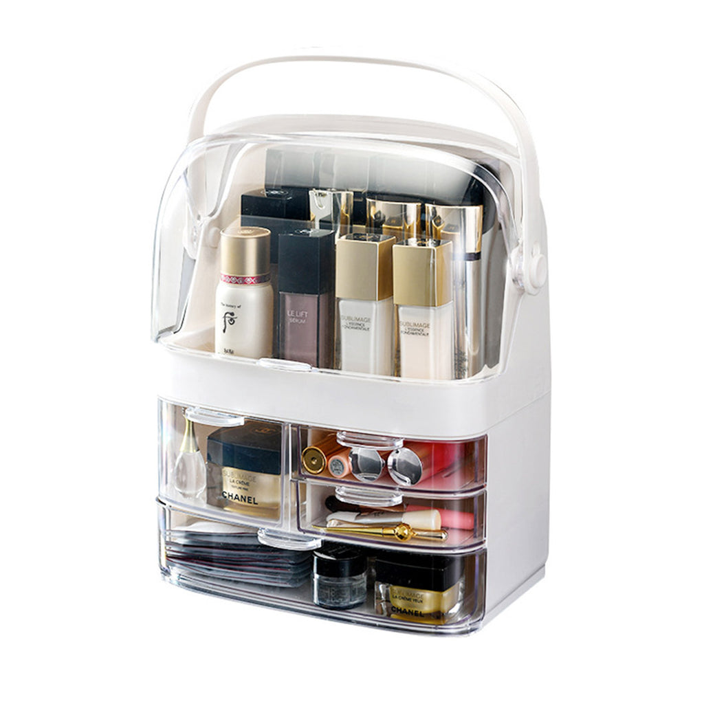 3 Tier White Countertop Cosmetic Storage Organiser