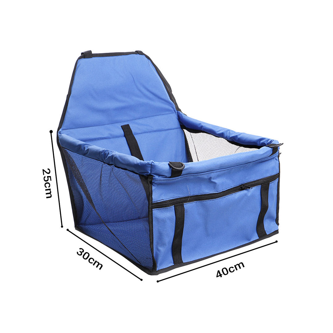 Waterproof Car Seat Portable Dog Carrier Bag Blue