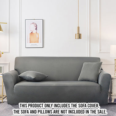 High Stretch 3-Seater Grey Sofa Slipcover