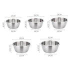 SOGA 5Pcs Matte Stainless Steel Mixing Bowl