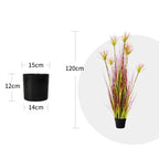 120cm Purple-Red Artificial Indoor Potted Papyrus Plant Tree