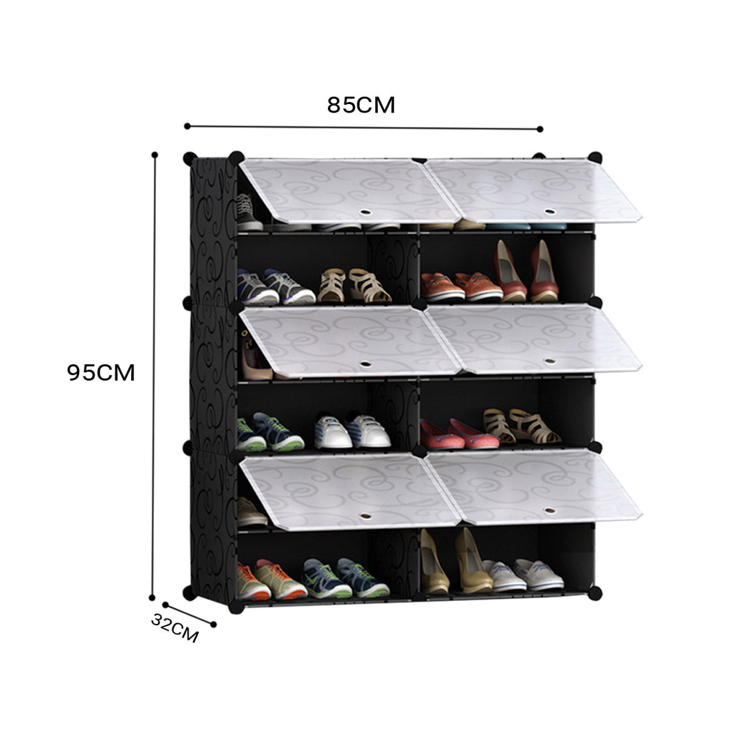 6 Tier 2 Column Shoe Rack Organizer