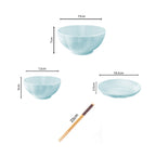 Light Blue Ceramic Dinnerware Set of 12