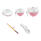 Pink Ceramic Dinnerware Set of 10
