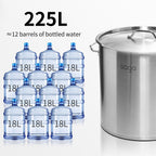 225L Top Grade 18/10 Stainless Steel Stockpot