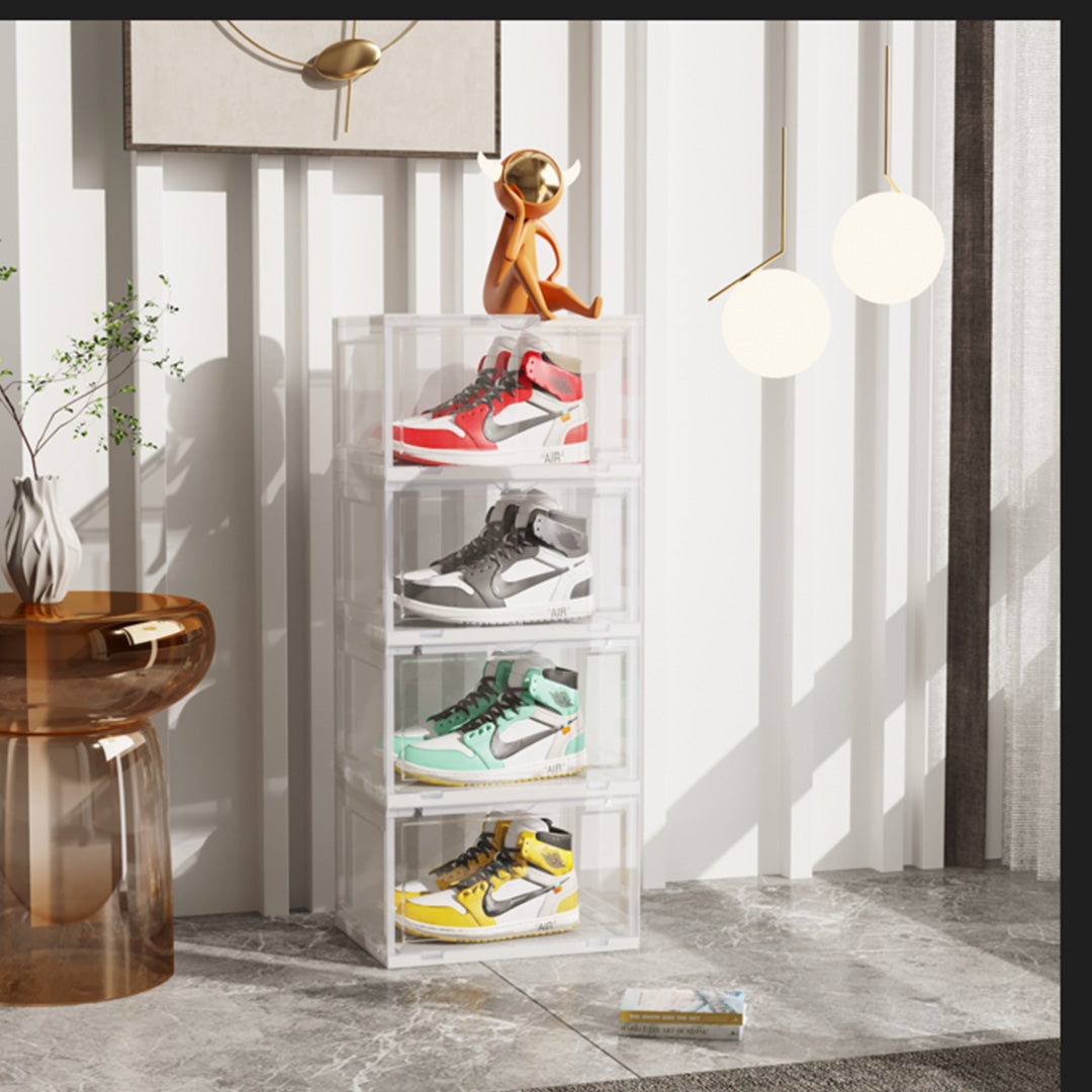 4 Tier Transparent Shoe Organiser