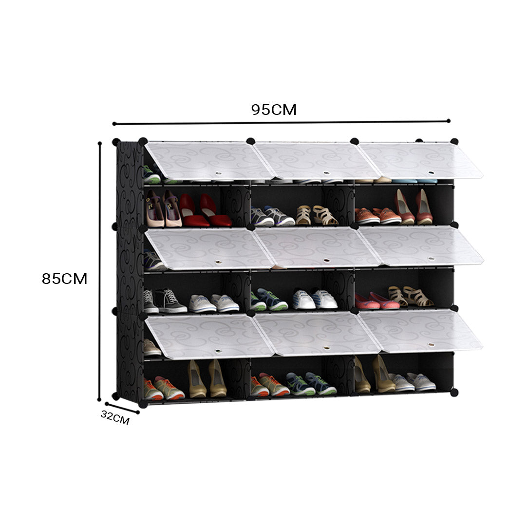 6 Tier 3 Column Shoe Rack Organizer