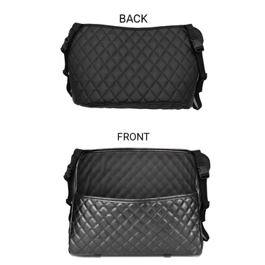 Black Leather  Multi-Purpose Back Seat Interior Accessories Bag