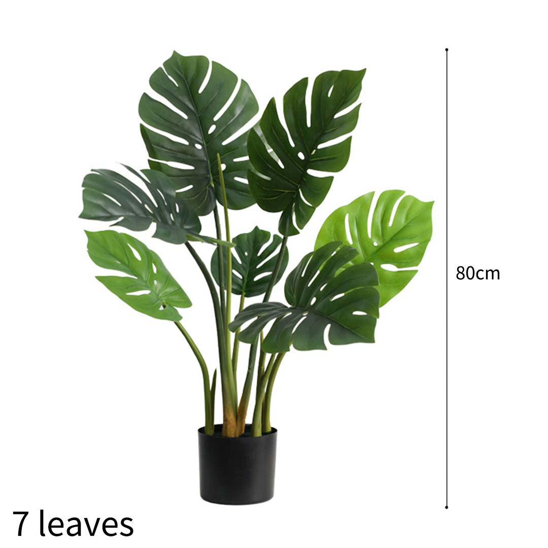 80cm Artificial Potted Turtle Back Plant