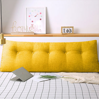 120cm Yellow Wedge Bed Cushion