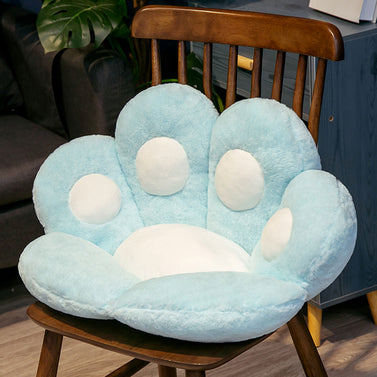 70cm Mint Blue Paw Shape Cushion