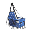Waterproof Car Seat Pet Booster Blue