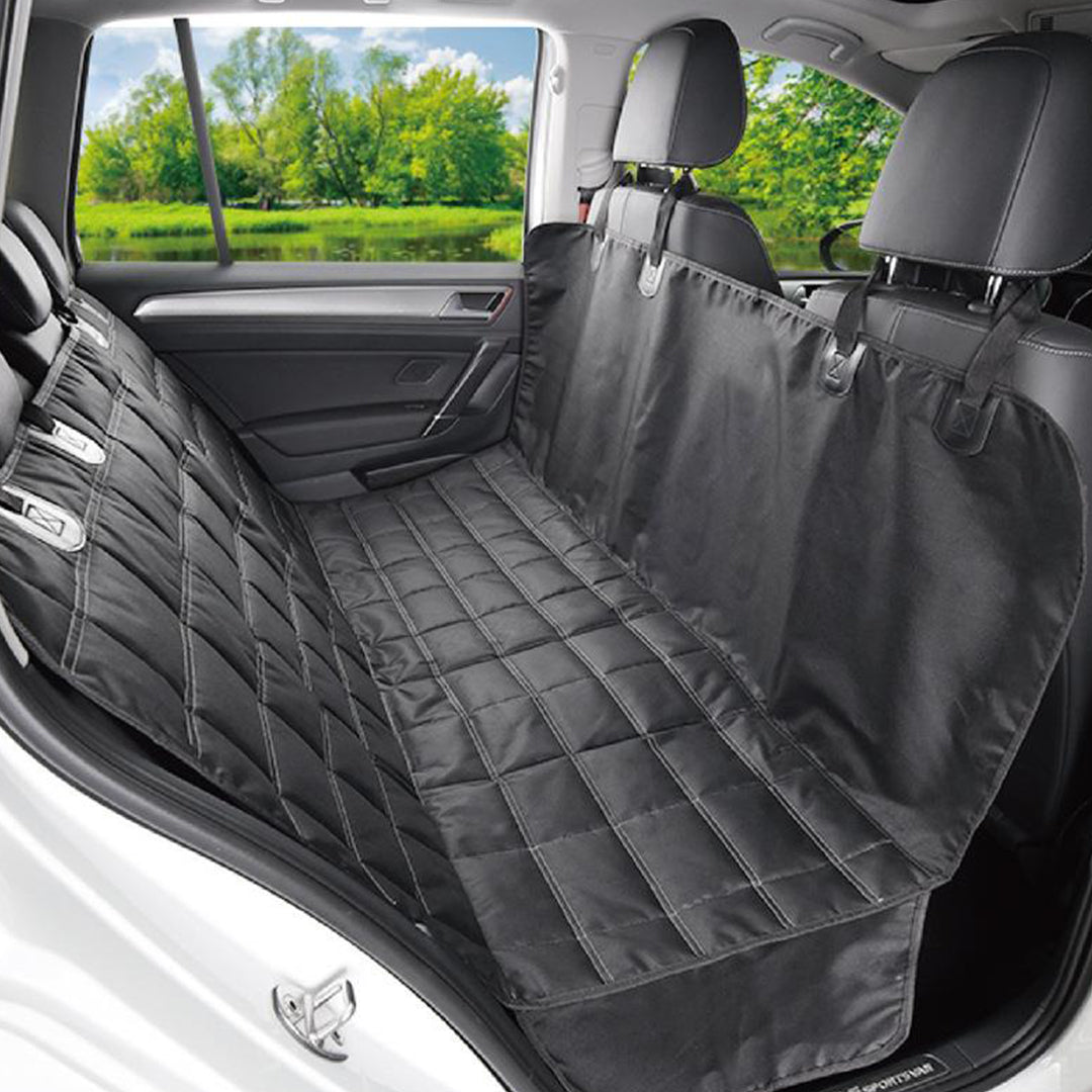 Luxury Oxford Waterproof Pet Back Seat Mat Black