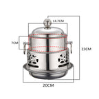 Stainless Steel Single Hot Pot with Lid