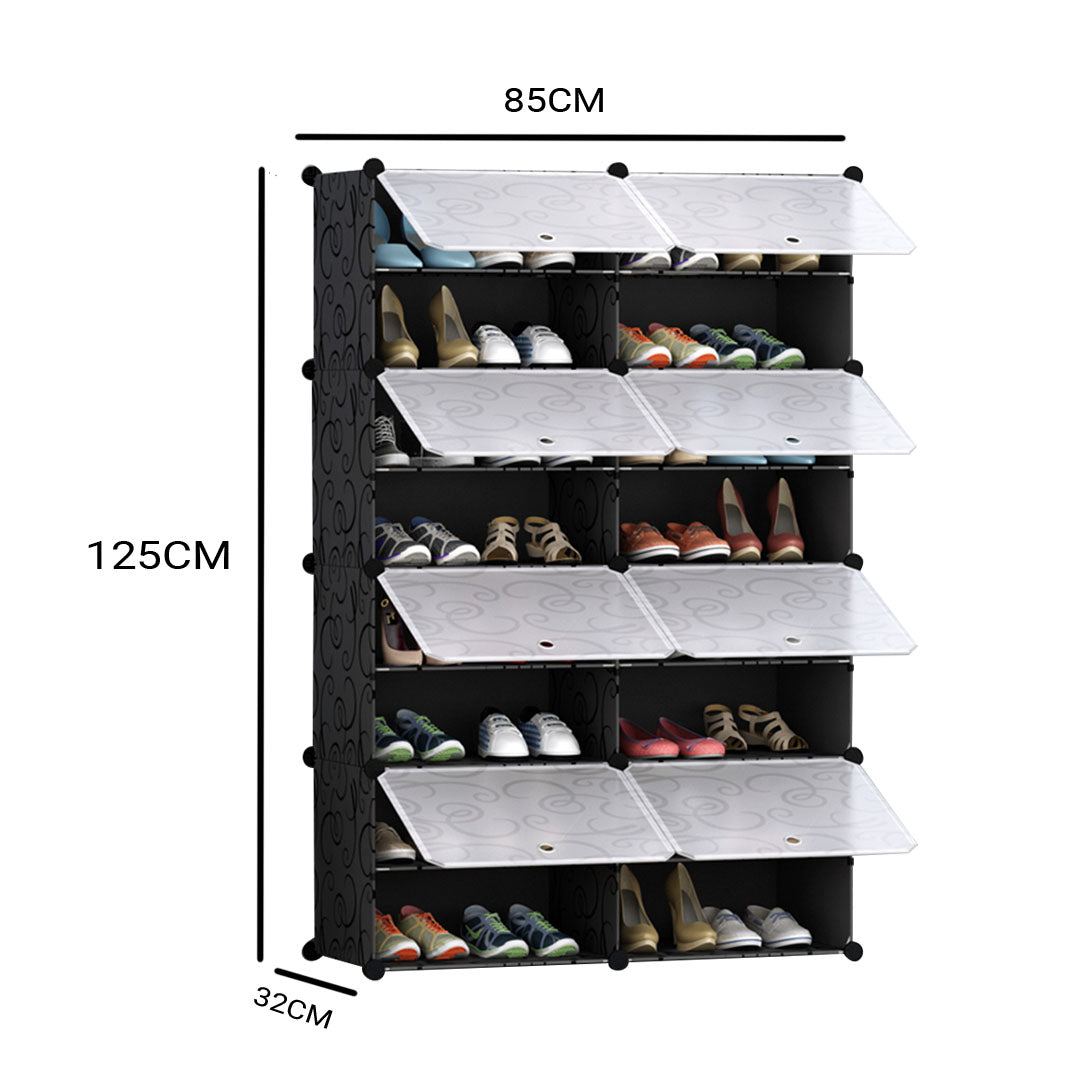 8 Tier 2 Column Shoe Rack Organizer