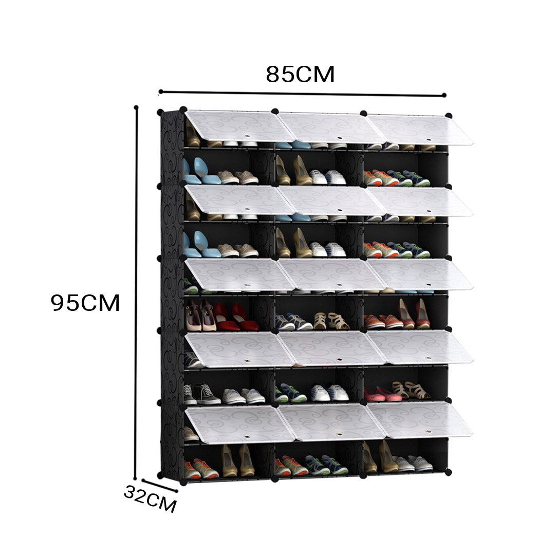 10 Tier 3 Column Shoe Rack Organizer