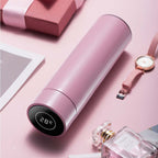 500ML Smart Thermometer Bottle Vacuum Flask Pink