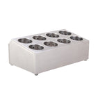 18/10 Stainless Steel Commercial Cutlery Holder with 8 Holes