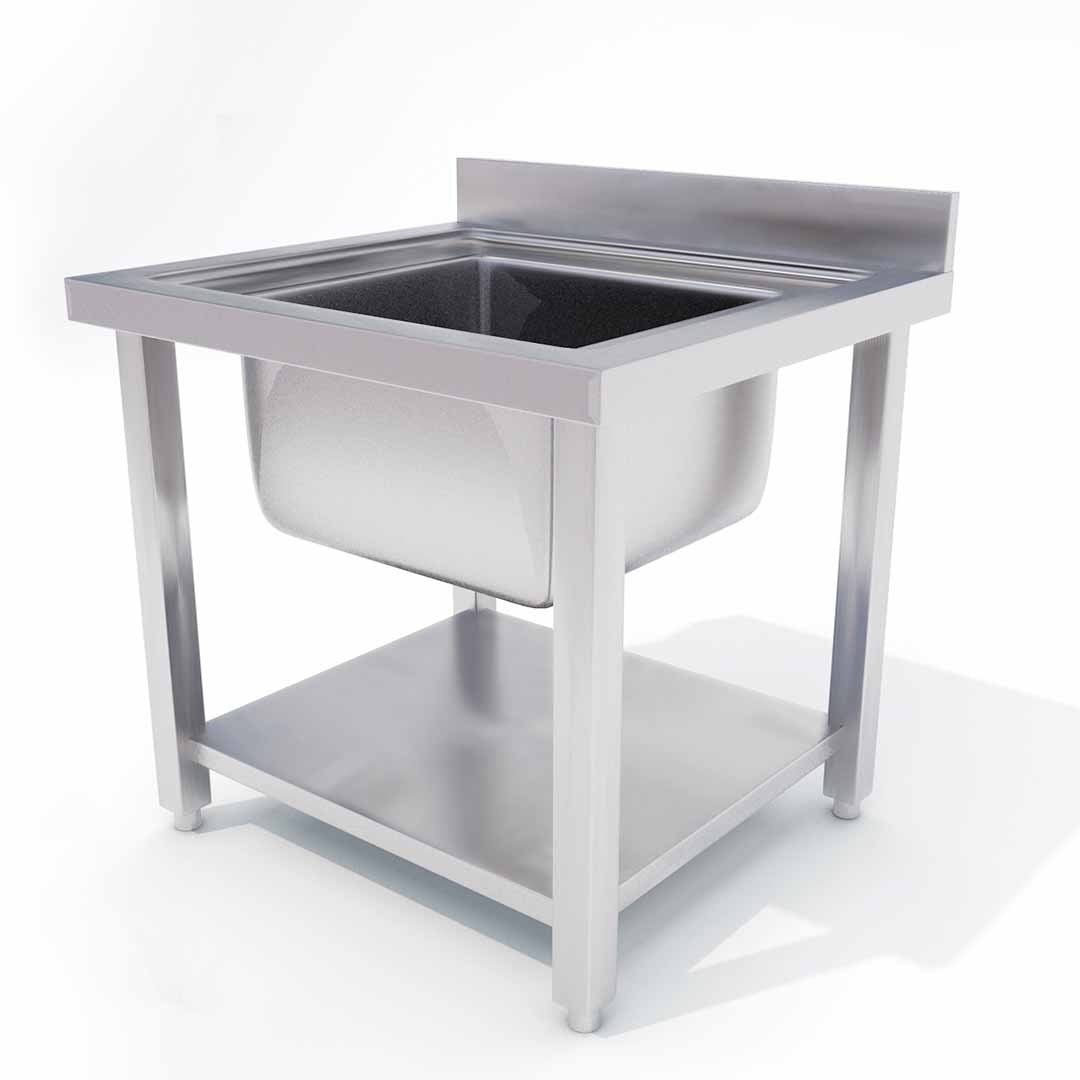Commercial Stainless Steel Work Sink 70*70*85cm