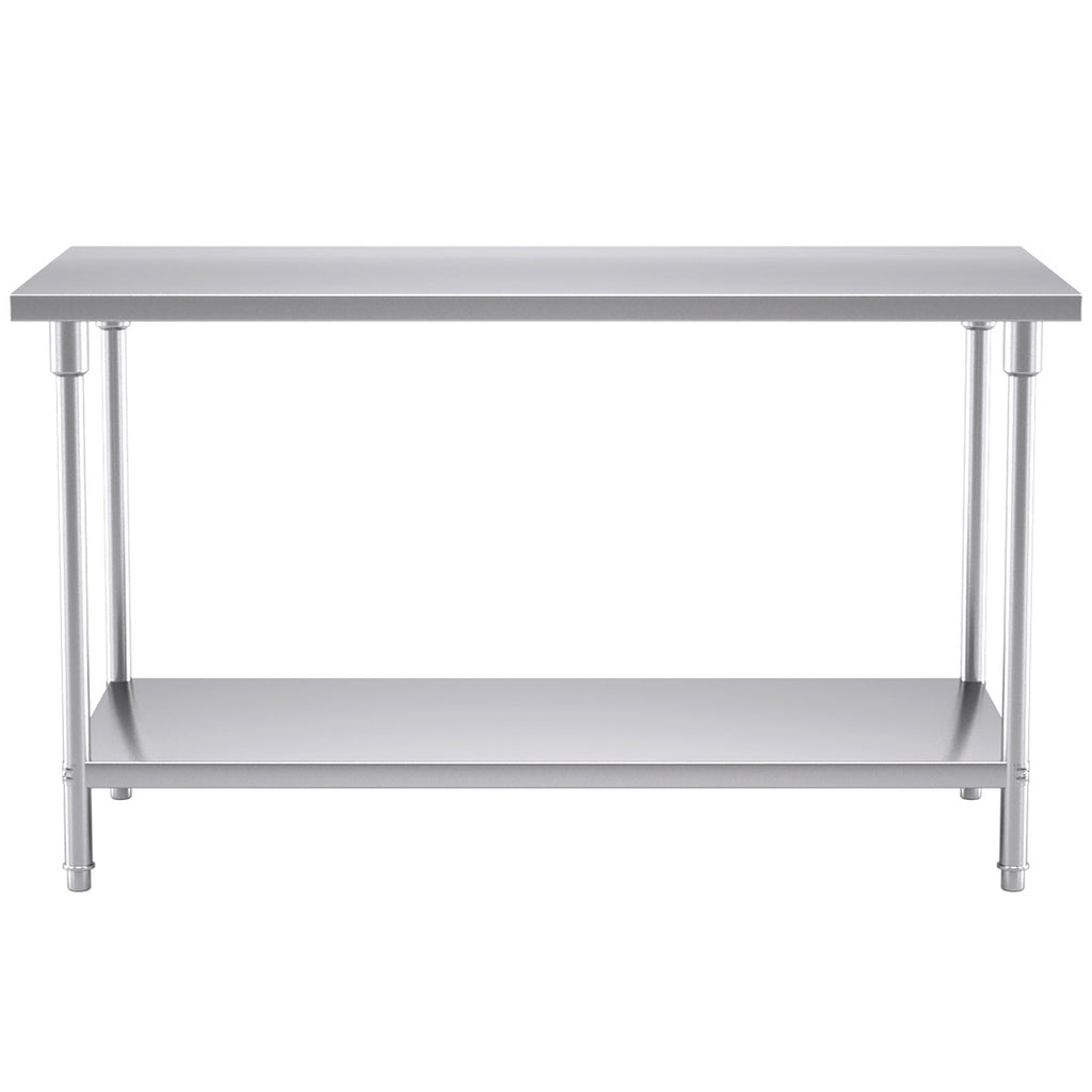 2-Tier Commercial Catering Stainless Steel Work Bench 150*70*85cm