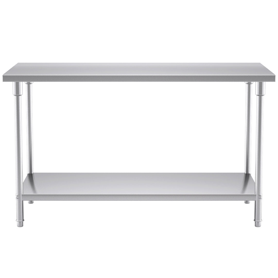 2-Tier Commercial Catering Stainless Steel Work Bench 150*70*85cm