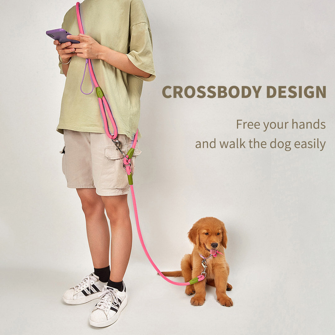 220cm Pink Multifunction Pet Leash