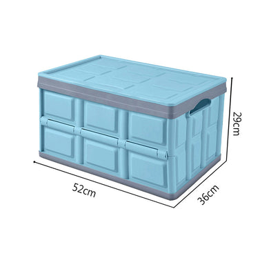 56L Collapsible Car Trunk Storage Box Blue
