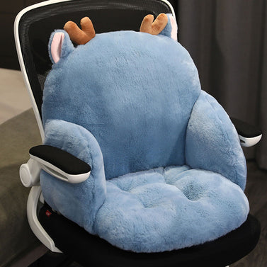 Blue Deer Shape Seat Cushion