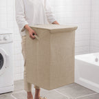 Beige Medium Laundry Hamper Storage Box