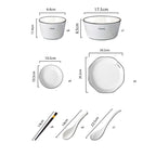 Diamond Pattern Ceramic Dinnerware Set of 13