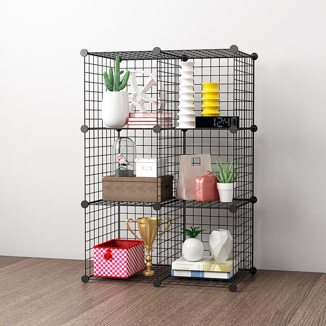 Black Portable 6-Cube Organiser