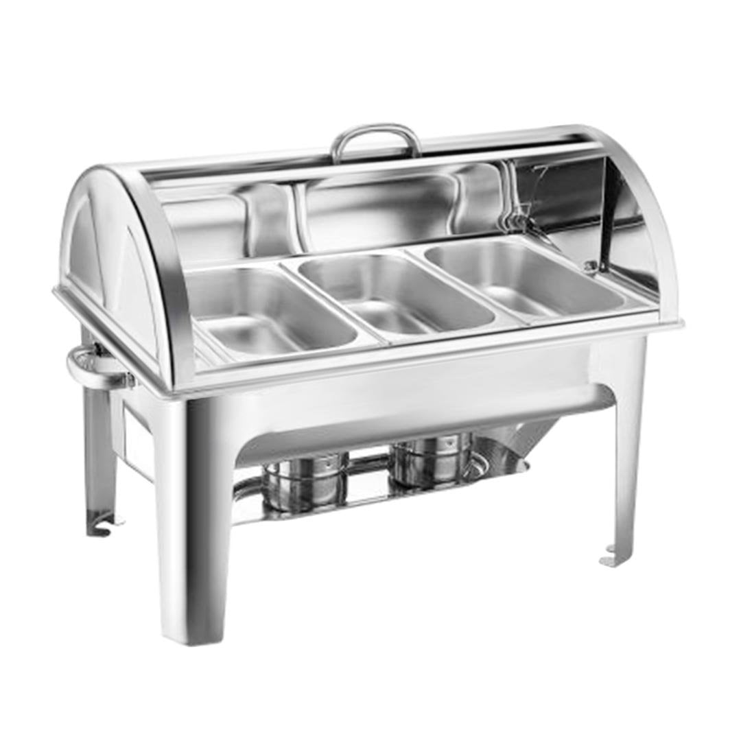 3L Triple Tray Stainless Steel Roll Top Food Warmer