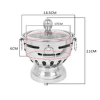 Stainless Steel Single Hot Pot with Glass Lid