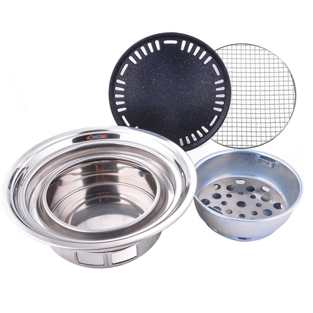 Portable Stainless Steel BBQ Grill Smokeless