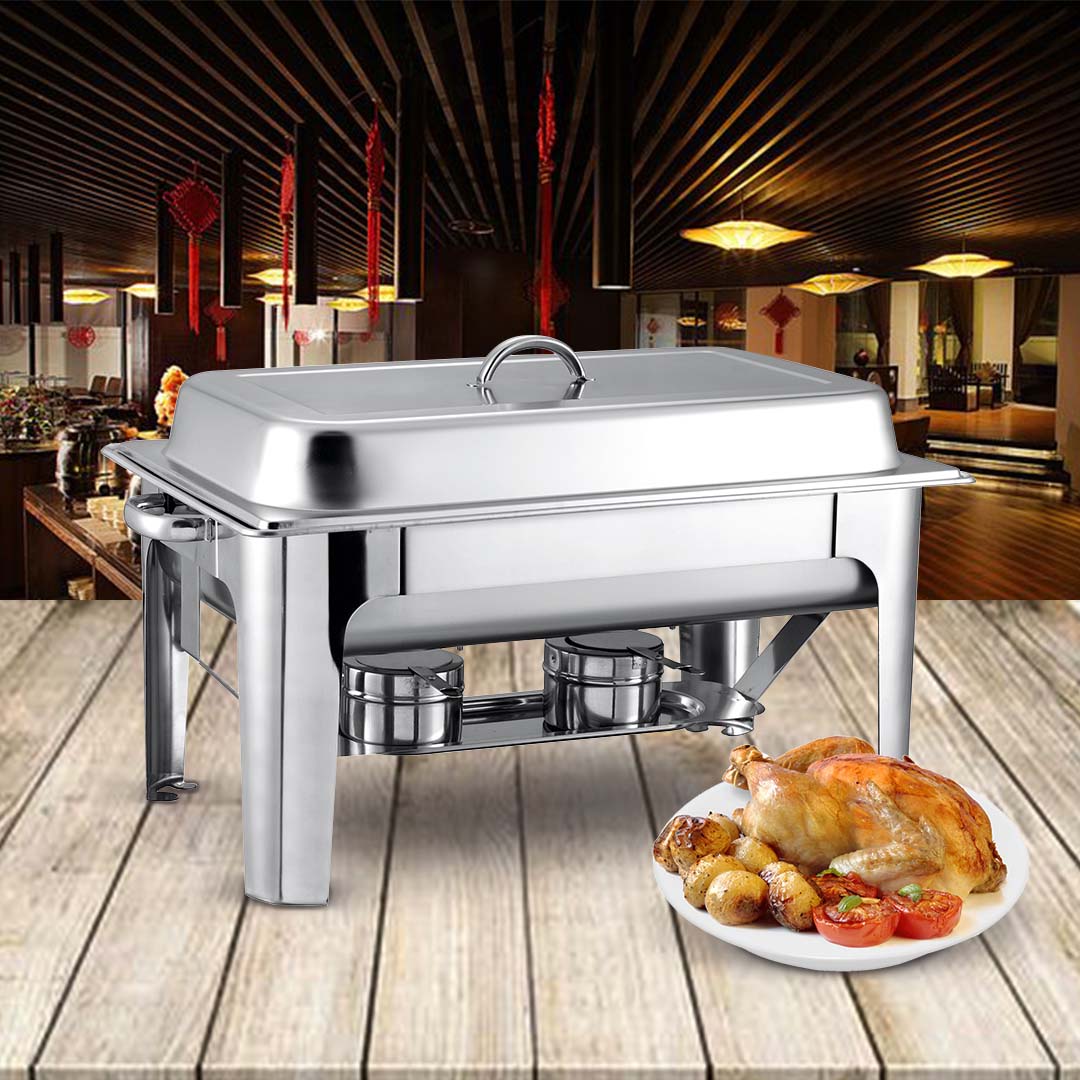 9L Stainless Steel 3 Pans Chafing Dish