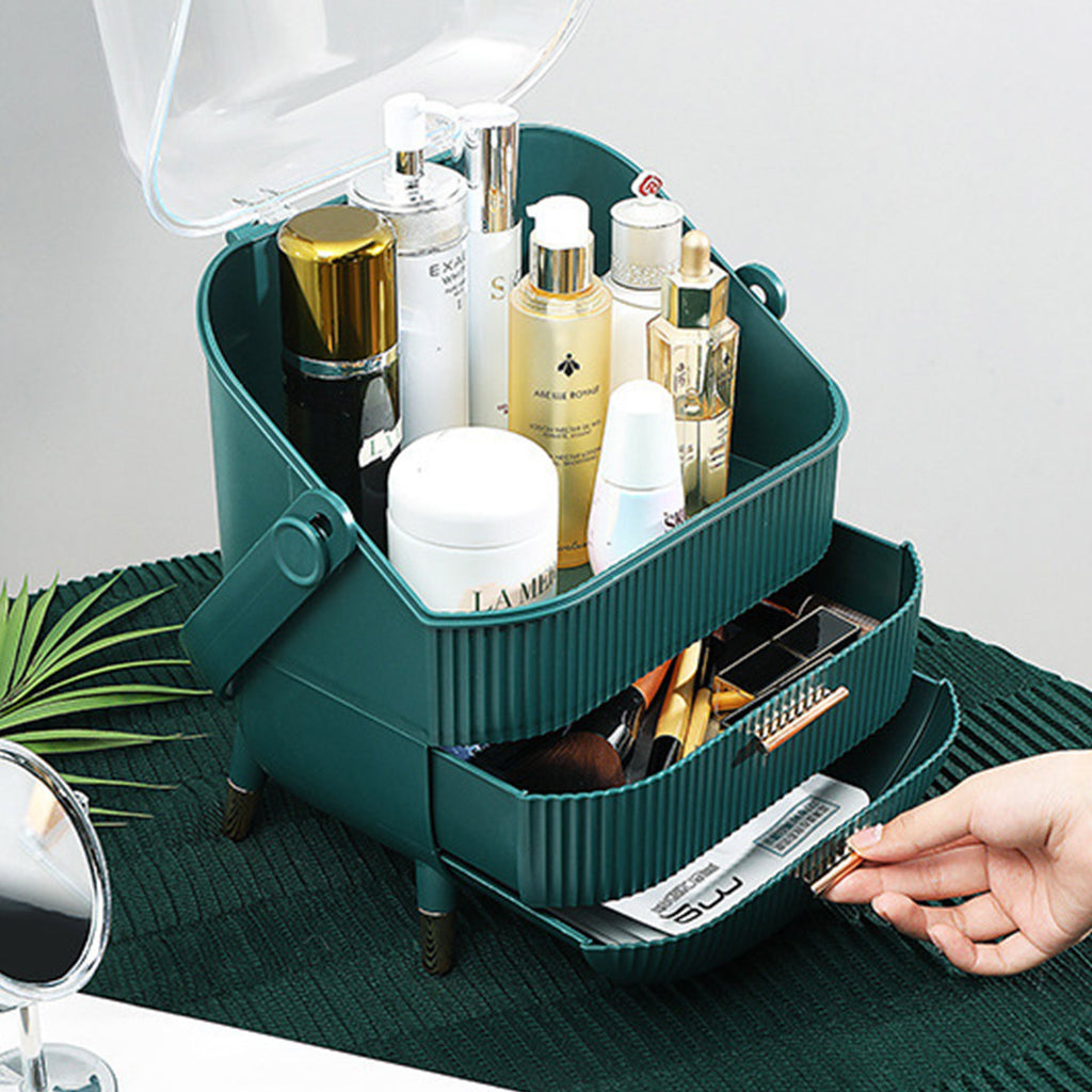 29cm Green Countertop Cosmetic Storage