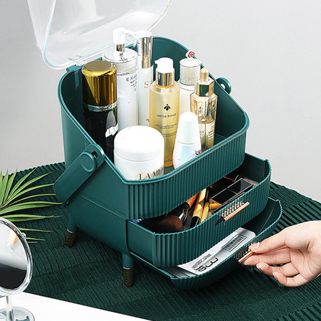 29cm Green Countertop Cosmetic Storage