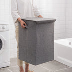 Grey Large Laundry Laundry Hamper Storage Box