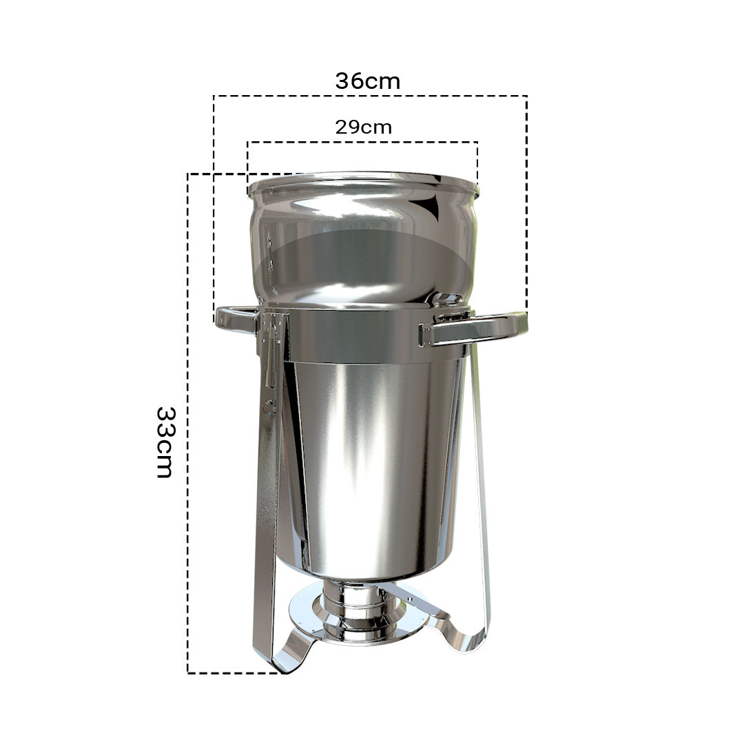 11L Round Stainless Steel Marmite Chafing Dish