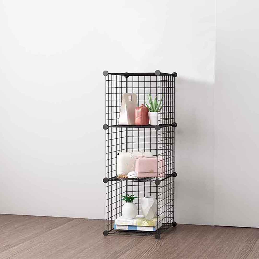 Black 3 Tier Cube Organiser