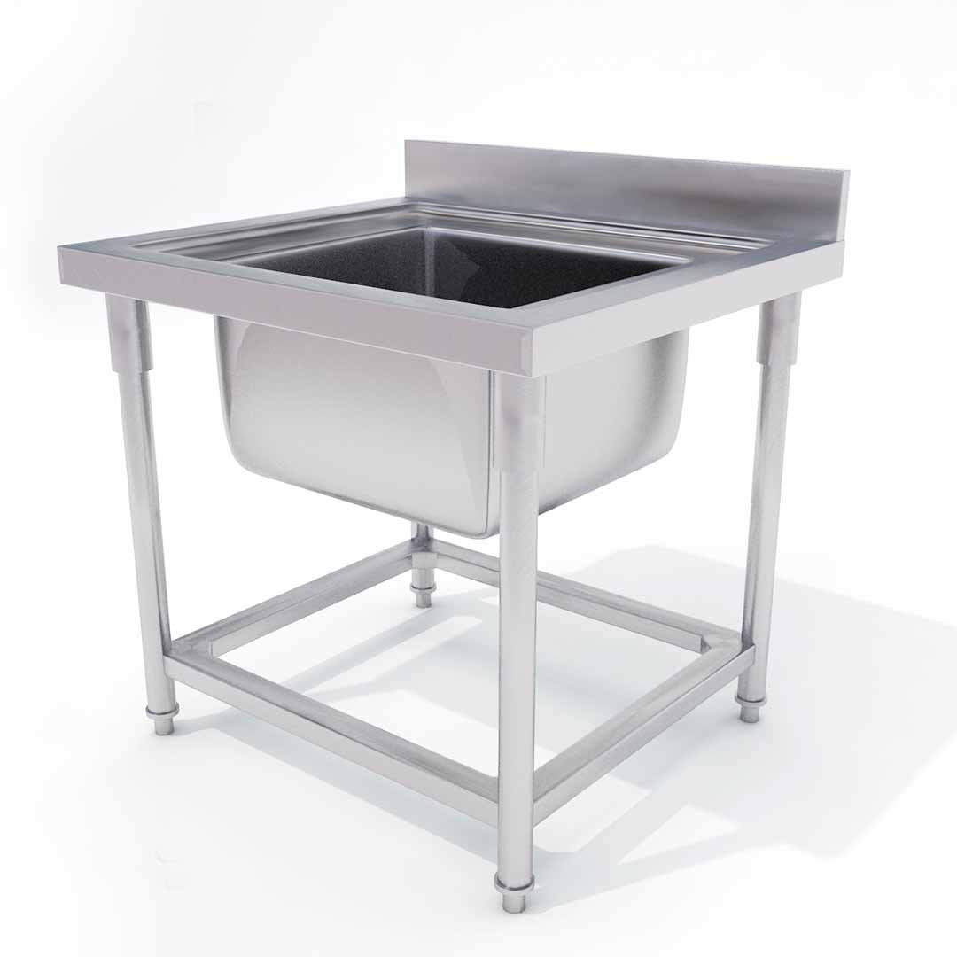 Commercial Stainless Steel Work Sink 70*70*85cm