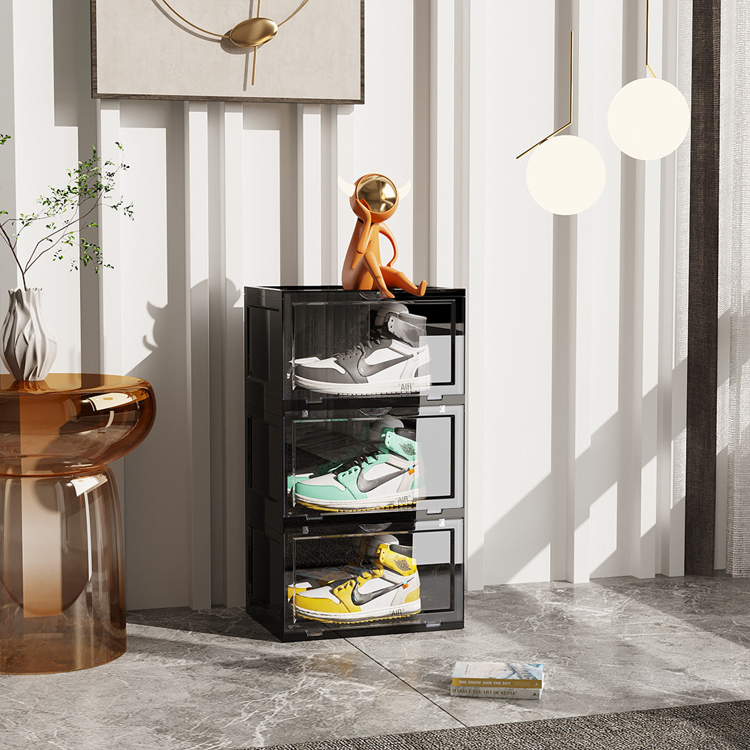 3 Tier Black Shoe Organiser