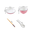 Pink Ceramic Dinnerware Set of 8