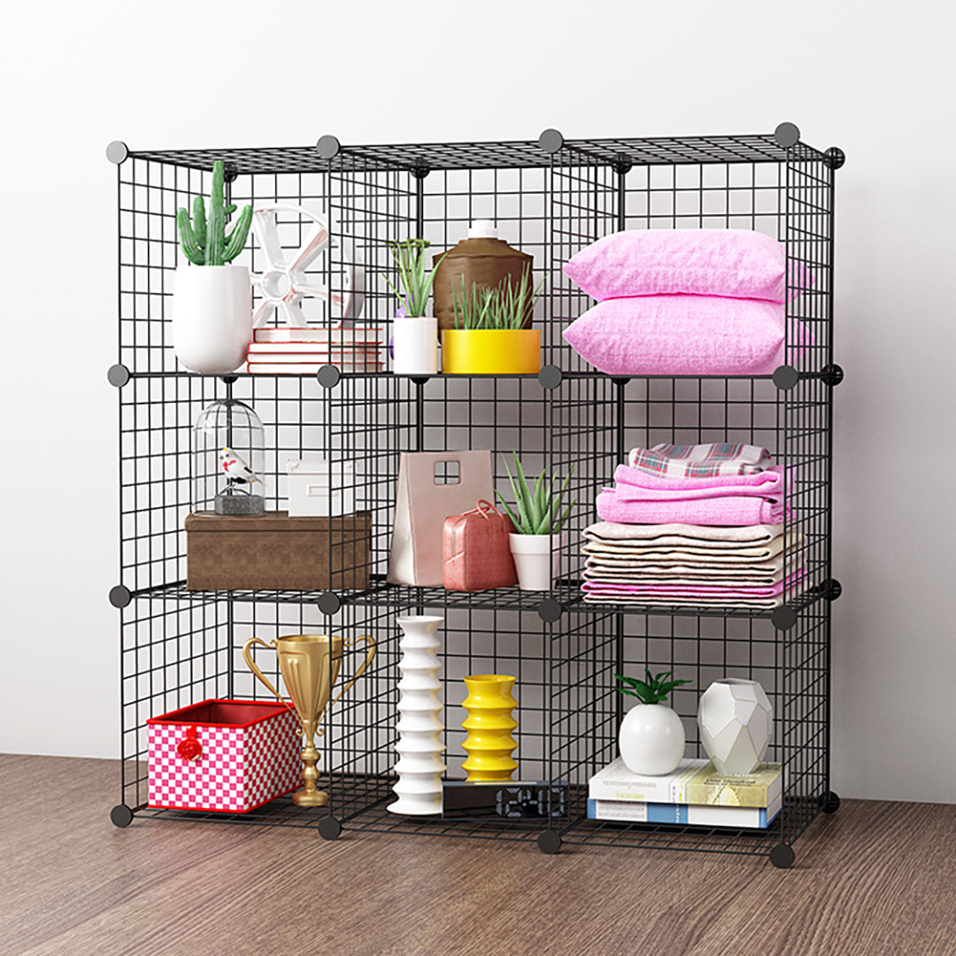 Black Portable 9-Cube Organiser