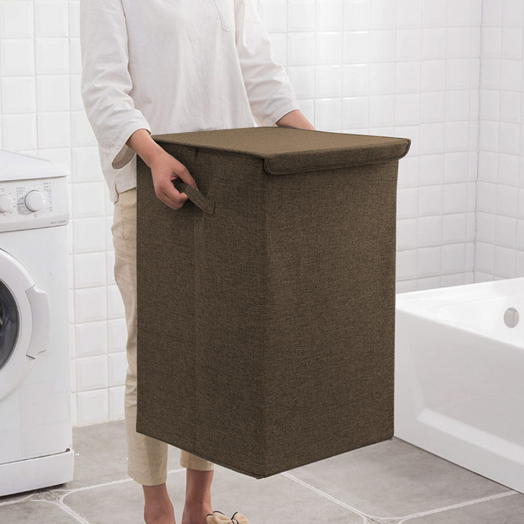 Coffee Medium Laundry Hamper Storage Box
