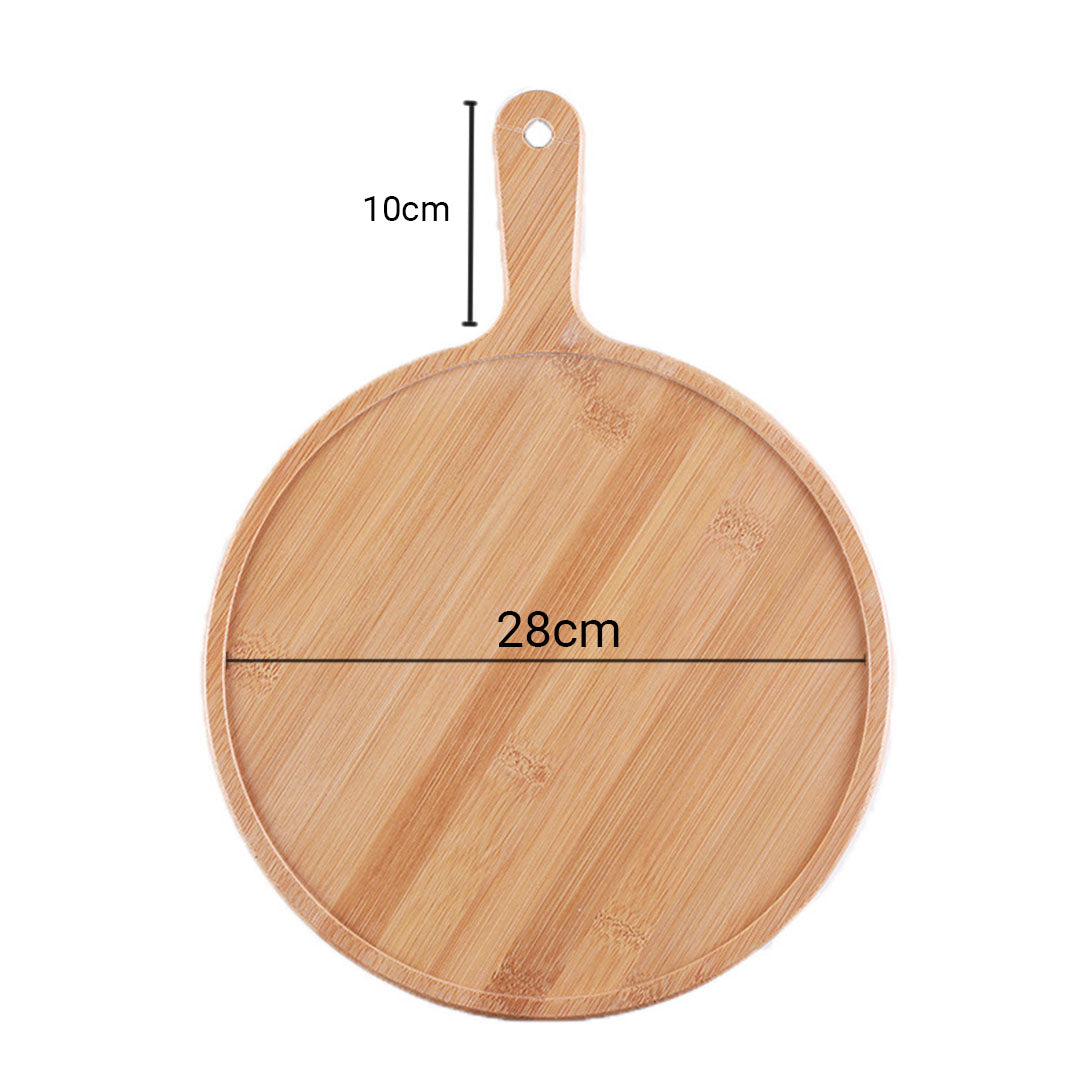 11 inch Blonde Round Wooden Tray