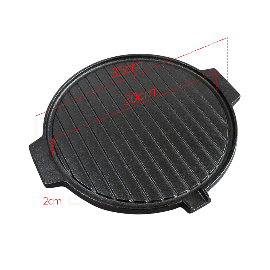 30CM Round Cast Iron Grill Plate