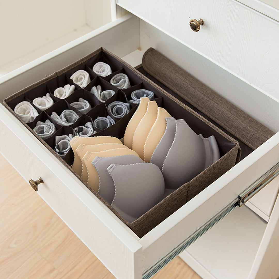 Coffee Flip Top Underwear Storage Box