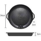 Portable BBQ Butane Gas Stove Non-Stick Grill Round Plate