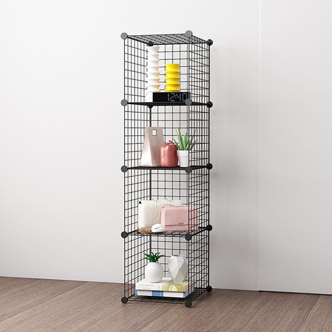 Black 4 Tier Cube Organiser